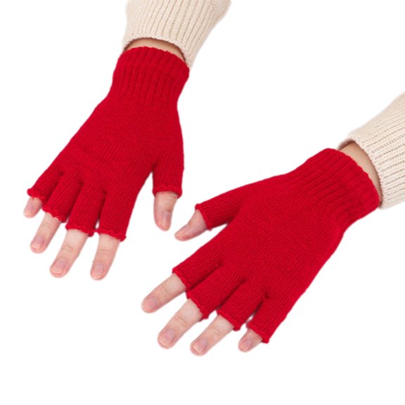 TELOLY Winter Gloves,Waterproof Gloves Gloves for Cold Weather,Thermal Insulation Flexible Cuffs Work Gloves,Red