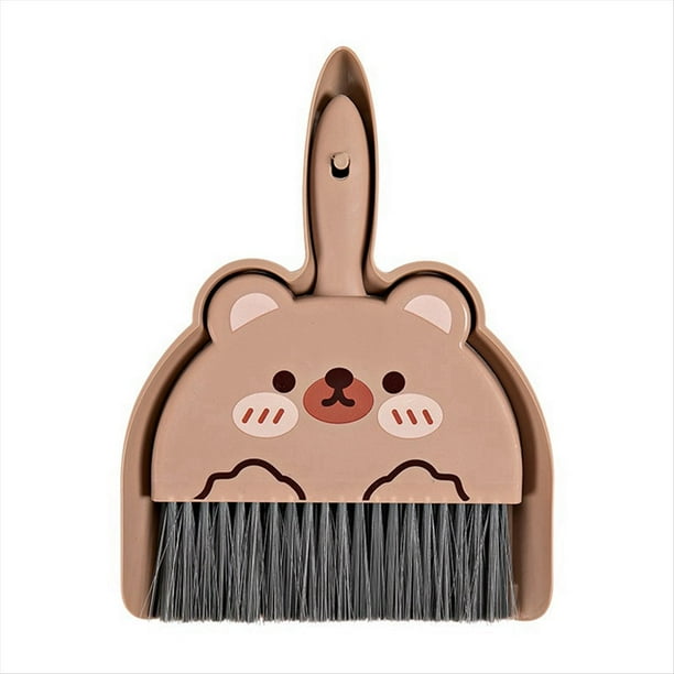 Mini Recogedor de Escoba,Juego de Limpieza Pequeño de Bonitos para Niños,Juguetes para Juego de Imitación, Juego de Ayudante de Limpieza para Niños Pequeños, Oso