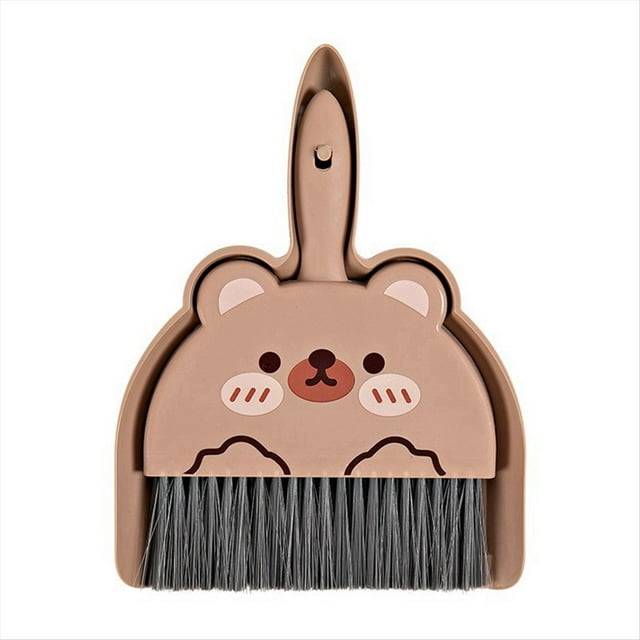 Mini Recogedor de Escoba,Juego de Limpieza Pequeño de Bonitos para Niños,Juguetes para Juego de Imitación, Juego de Ayudante de Limpieza para Niños Pequeños, Oso