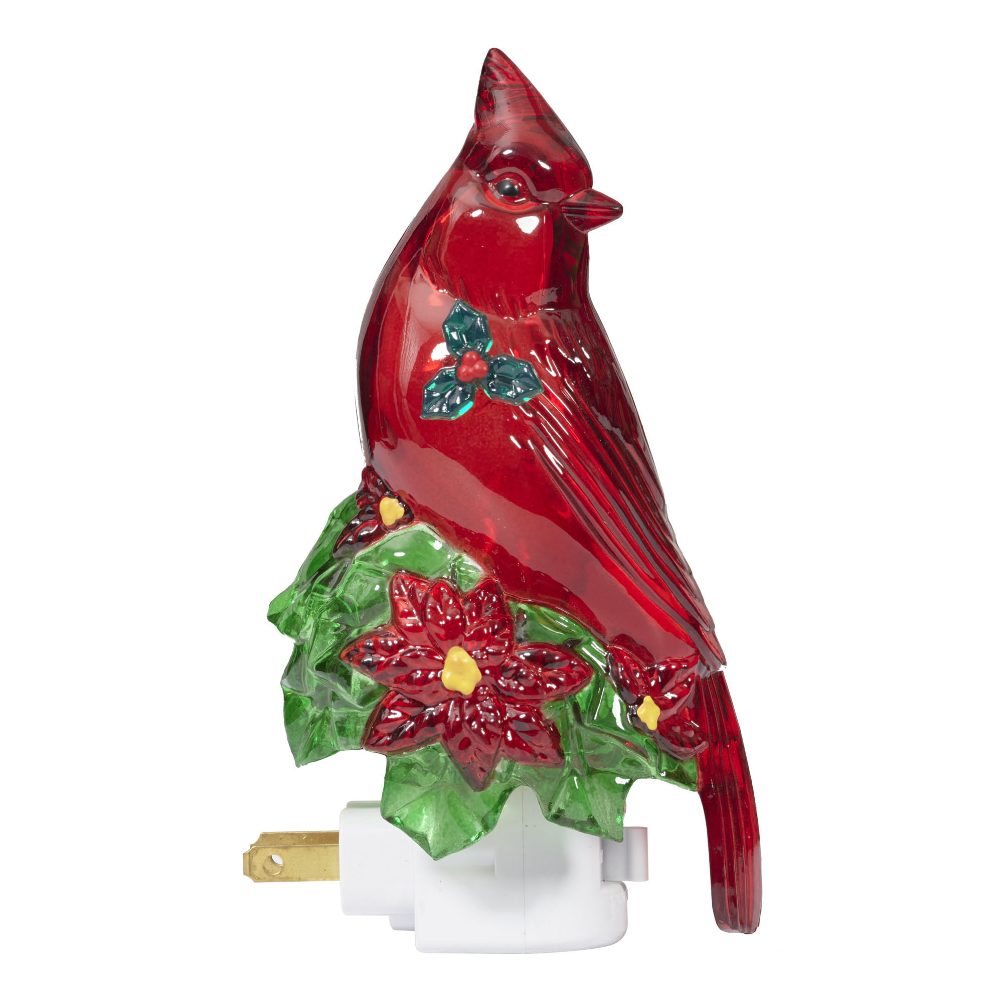 Holiday Time Cardinal Night Light, with C7 Clear Bulb, W