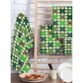 thumbnail image 2 of Saint Patrick's Day Kitchen Dish Towels for Drying Dishes Set of 3, Vintage Green Plaid Lucky Clovers Waffle Weave Microfiber Hand Tea Bathroom Towels Quick Dry & Absorbent Towel 15.7x23.6, 2 of 7