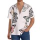 thumbnail image 1 of Balery Beautiful Butterfly Camisa Casual de Manga Corta con Botones para Hombre, Texturizada, Estilo Cubano, para Playa, Verano-XX-Large, 1 of 5