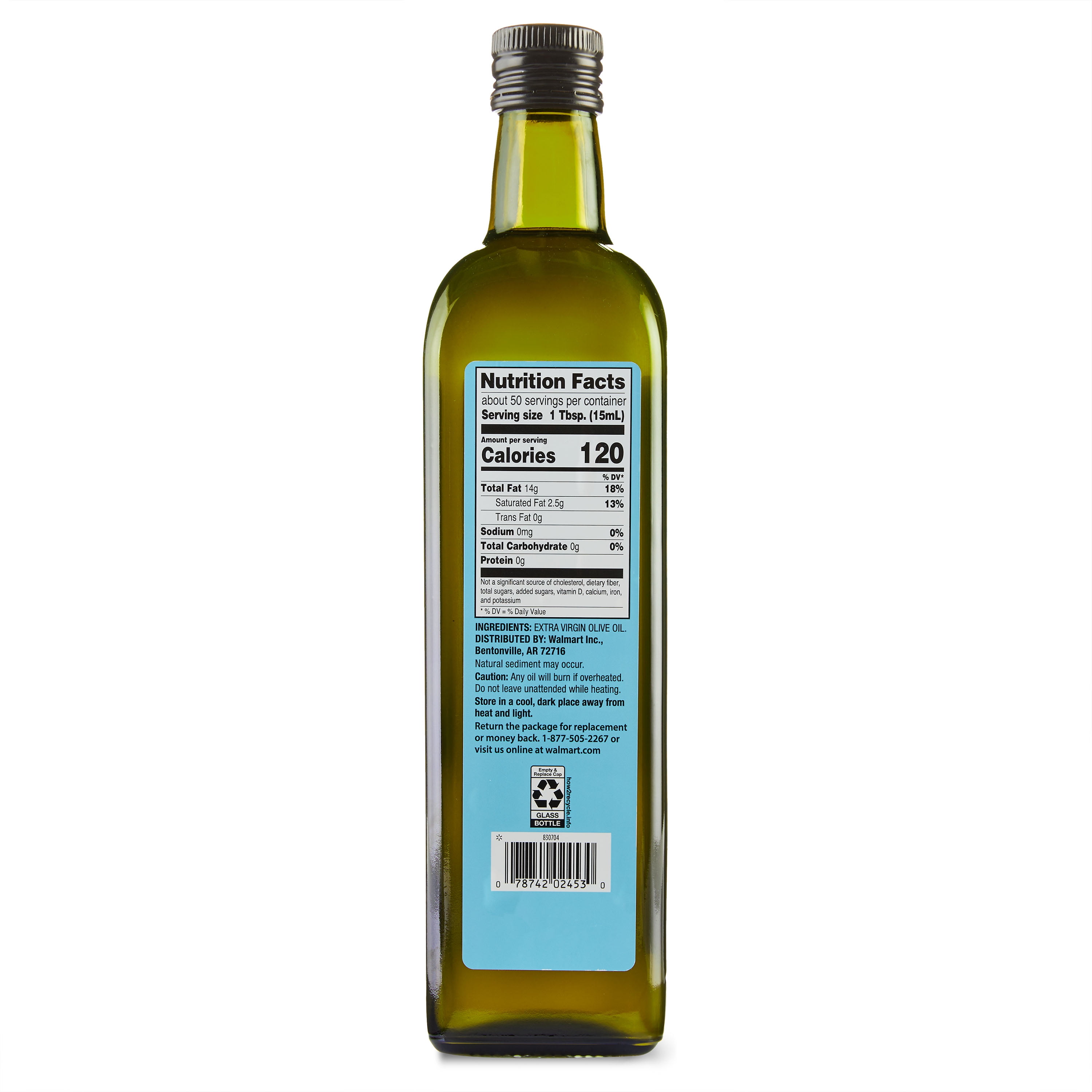 Great Value California Extra Virgin Olive Oil, 25.4 fl oz