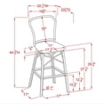 thumbnail image 2 of Furniture of America Adino Aluminum Patio Bar Chair in Gray (Set of 2), 2 of 7