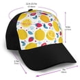 thumbnail image 2 of Yiaed Strawberry Lemon Print Baseball Cap Dad Hat Polo Style Plain Blank Adjustable Size, 2 of 5