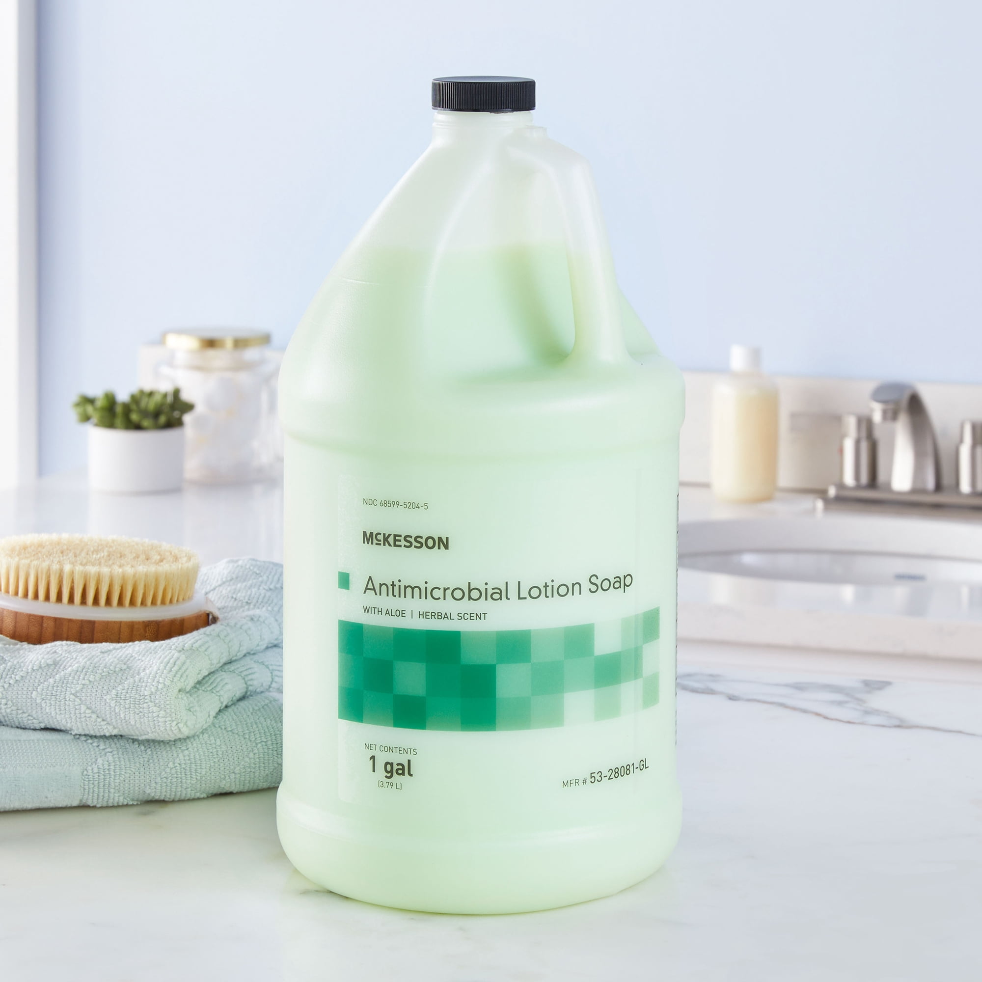 McKesson Antimicrobial Hand Lotion Soap with Aloe - Herbal Scent, 1 gal, 1 Ct
