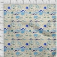 thumbnail image 4 of oneOone Viscose Chiffon Beige Fabric Ocean Life Diy Clothing Quilting Fabric Print Fabric By Yard 42 Inch Wide, 4 of 6