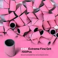 thumbnail image 3 of MelodySusie 100 Pcs Nail Drill Bits Sanding Bands with 1 Pcs Nail Drill Bit, 240 Grit, Pink, 3 of 8