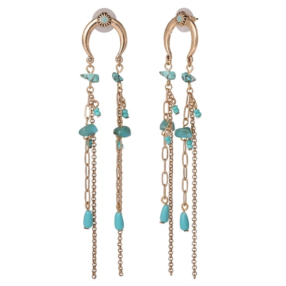 Jessica Simpson Women’s Faux Turquoise Dangle Drop Earrings