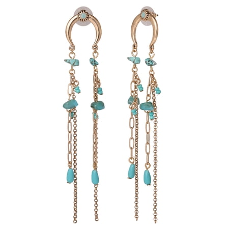 Jessica Simpson Women’s Faux Turquoise Dangle Drop Earrings