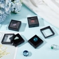 thumbnail image 5 of 48 Pack Gemstone Display Box Plastic Diamond Display Case Black Jewelry Box with Clear Lids Sponge for Treat Gems Coins Diamond Gift Packing 1.57x1.57x0.5 for diy, 5 of 9