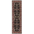 thumbnail image 3 of Safavieh Heritage Stuart Oriental Wool Runner Rug, Chocolate/Red, 2'3" x 12', 3 of 12