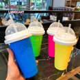 thumbnail image 1 of Slushy Maker Magic Cup, Magic Quick-Frozen Smoothie Cup Cooling Cup, Double-Layer Squeeze Cup With Lid, Suitable For Children And Home-Made Smoothie Tools, Green, 1 of 7