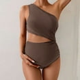thumbnail image 6 of One Piece Maternity Swimsuits for Women One Shoulder Stretchy Breathable Over the Belly Hollow Out Summer Holiday Bathing Suits 2026, 6 of 6