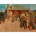 thumbnail image 3 of Alois Greil 14x12 Black Modern Framed Museum Art Print Titled - The Zirkusbude (ca. 1880), 3 of 5