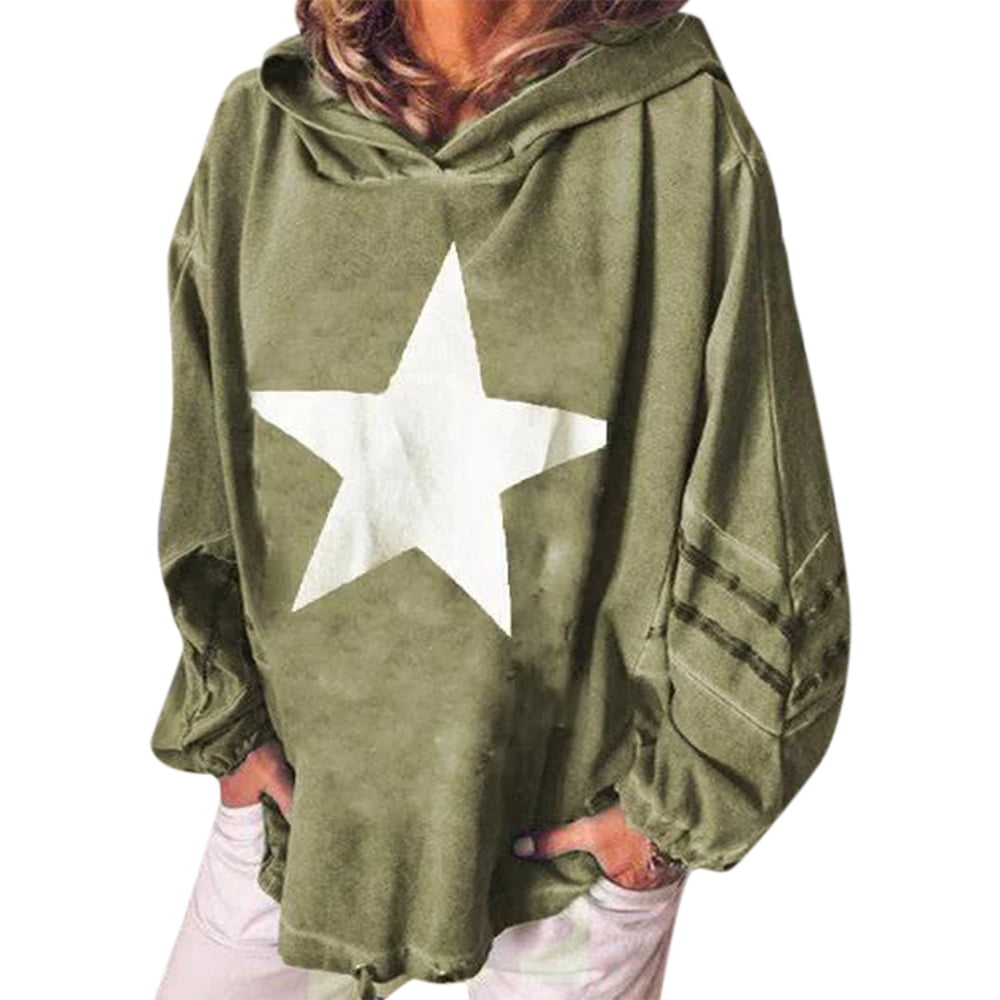 star print hoodie