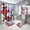 Style 2, variant on Waterproof Superhero Print Shower Curtain Set, Bathroom Decor with Toilet Lid & U-Shaped Mat