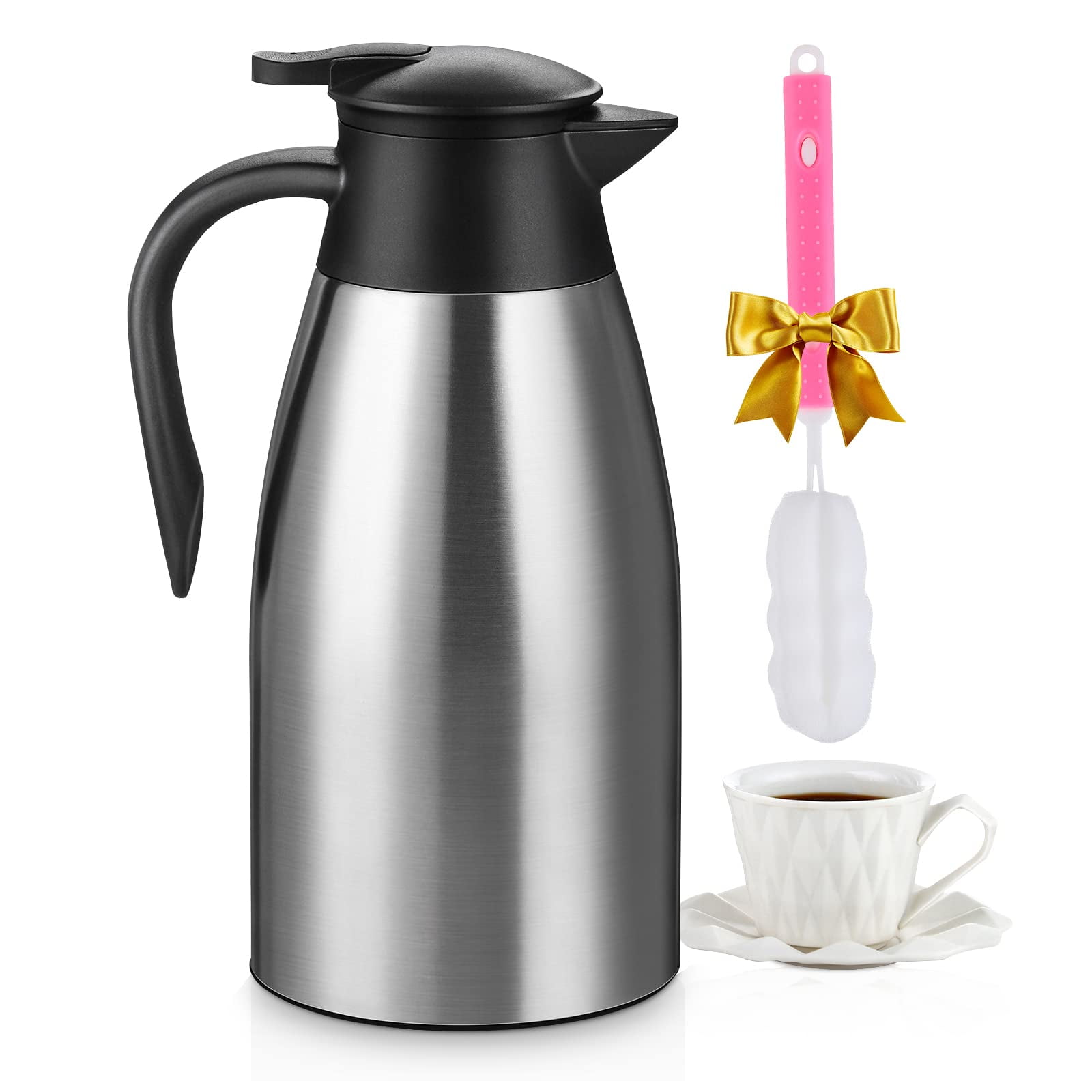 Stainless Steel/Black FREE2DAYSHIP Primula 2-Liter Temp Assure Coffee Carafe 
