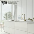 thumbnail image 2 of VIGO Brant Single Handle Pull-Down Sprayer Kitchen Faucet in Matte Brushed Gold, 2 of 11
