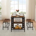 thumbnail image 3 of EDTara 3-Piece Dining Table Set for 4, Kitchen Table with 2 Benches, Compact Set for Small Space Apartments, 3 of 8