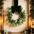 thumbnail image 2 of 2-Pack Mini Boxwood Christmas Wreaths, Faux Evergreen Cabinet Decorations for Kitchen, Window, Door, Shelf, Porch and Woodland Farmhouse Holiday Decor, 2 of 4