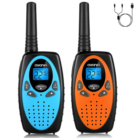 AWANFI Kids Walkie Talkies 2 Pack, Rechargeable 2 Way Radio, Long Range Walky Talky Set for Boys Girls Gift