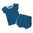 thumbnail image 1 of Hiiyo Boys Tracksuit Short Sleeve Tshirt Shorts Set 2Pcs Daily Outfit Set, 1 of 8