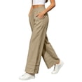 thumbnail image 5 of Sevevn Women’s Elastic High-Waisted Tiered Hem Palazzo Pants Flowy Wide Leg Casual Trousers with Side Pockets, 5 of 9