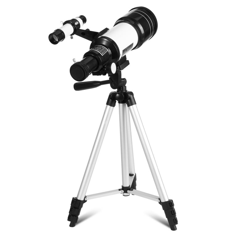Telescopio Astronómico HUGERSTAR 70mm Apertura 300mm Focal - Para Niños Y Principiantes, Con Trípode Y Filtro Lunar