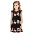 thumbnail image 1 of Fotbe Baker Gnome Vestido de Dormir para Niñas de 3 a 10 Años, Mangas Cortas, Estilo Princesa, Pijama Camisón con Mangas Voladas-X-Large, 1 of 6