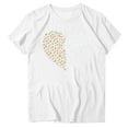 thumbnail image 4 of Craaazy Plus Size Women's Valentines Short Sleeve Shirts Heart Print Loose Summer Tops Gifts, 4 of 4