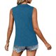thumbnail image 5 of TaTaai Spring Summer Solid Color Lapel Top for Women Collared Sleeveless V-Neck Vest Loose Fit Ribbed Casual Blouse Comfy Daily Vacation Outfits Gift, 5 of 8