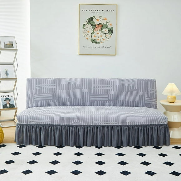 Nvzi Sofa Cover for sofas Stretch Couch Covers for Living Room Easy Fit Washable Furniture Sofa Protector with Skirt,1 Piece 62.99-74.8inch (Grey A)