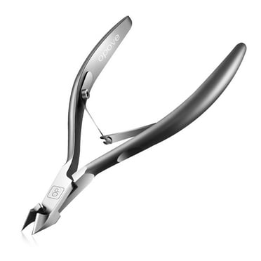 Cuticle Trimmer 3/4 Jaw Extremely Sharp Cuticle Nippers Scissors Stainless Steel Clippers Cutter Remover Pedicure Manicure Nail Tool, X7, Space Gray