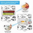 thumbnail image 4 of Iauyy Stackable Clear Pencil Box with Snap-Tight Lid, Large Capacity Plastic Storage Organizer for Pencils, Markers, Crayons ,Black and White Cow, 4 of 6