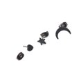 thumbnail image 3 of 3PCS/Set Women Star Moon Heart Punk rhinestone Shape Earrings Girl Evening Party Prom Ear Rings Punk Rhinestone Ear Studs, 3 of 8