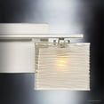 thumbnail image 6 of Urban Ambiance Luxury Modern Bathroom Vanity Light, Medium Size: 6.75"H x 15"W, with Brushed Nickel Finish and Sandblasted Inner Glass, Clear Wavy Outer Glass, G9 LED Technology, UQL2720, 6 of 8