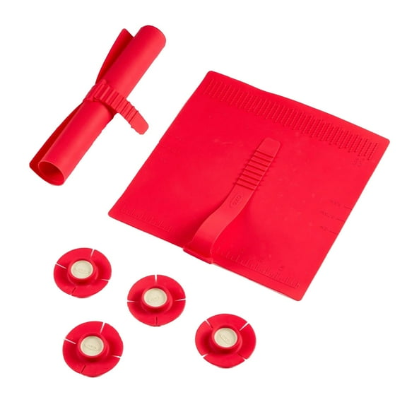 XKHAZA Silicone Pastry Mat, Non Stick Baking Mat Food Grade Silicone Dough Rolling Bake Mat, Easy-Clean Rolling Mat for Dough, Cookies, Pizza & Fondant