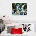 thumbnail image 5 of Orinice Waterfall Trees Rocks Fine Art Aesthetic Poster & Print Wall Painting for Home Decor Living Room Bedroom Office Wall Art Canvas 16x12in, 5 of 6