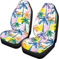 thumbnail image 5 of Uourmeti Colorful Palm Tree Pattern Car Seat Covers Full Set Breathable Automotive Seat Covers Full Set Easy to Install Washable Durable Fit for Trucks Cars, 5 of 10