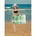 thumbnail image 3 of LA LEELA Women's Bikini Wraps Beach Wrap Sarong Coverup Skirt Bathing suit Swimsuit Swimwear Cover Up for Women One Size Fern, Leaves, 3 of 5