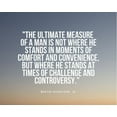 thumbnail image 2 of ArtsyQuotes 14x12 White Modern Wood Framed Museum Art Print Titled - Martin Luther King, Jr. Quote: Measure of a Man, 2 of 4