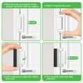 thumbnail image 7 of Treasem Home Security Door Lock, Inside Door Reinforcement Lock for Your Family Safety and Childproof Use, 3 inch, Aluminium Alloy, with 8 Screws, 2 Pack, White, 7 of 7