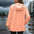 thumbnail image 7 of Ovbmpzd Hooded Womens Rain Jacket Multicolor Zip Up Packable Waterproof Long Sleeve Hiking Plus Size Windbreaker Womens Fall Jackets S, 7 of 7
