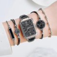 thumbnail image 1 of Conjunto de 5 uds de relojes de pulsera de cuero YONGSHENG esfera verde cuadrada para mujer, 1 of 2