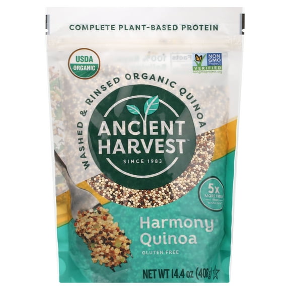 Ancient Harvest Tri-Color Organic Harmony Quinoa; 14.4oz bag; Complete Plant-Based Protein