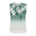 thumbnail image 5 of Levmjia Womens Tank Tops Printed Sleeveless Round Neck Blouse Casual Pullover Tops Comfortable Polyester Stretch Fit Fashion Basic Tee Daily Wear Spring Summer, 5 of 6