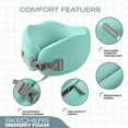 thumbnail image 4 of Skechers Memory Foam Car U-Shaped Neck Pillow,Cotton Cover,Sweat-Absorbent,Ergonomic Support for Car,Office,and Travel Green, 4 of 8