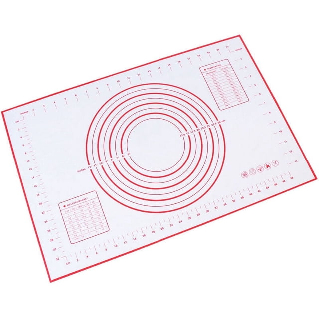 Estera de silicona para hornear Estera para masa antiadherente (60 x 40 cm rojo)