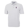 thumbnail image 2 of Men's Cutter & Buck Gray Florida Gators Swinging Gator Virtue Eco Pique Stripe Recycled Polo, 2 of 3